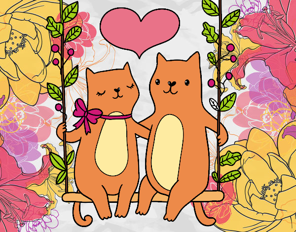 Gatitos enamorados