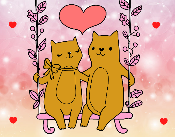 Gatitos enamorados