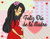 Mamá embarazada en el día de la madre