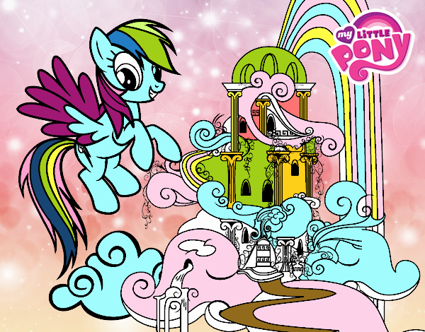 Rainbow Dash en su palacio