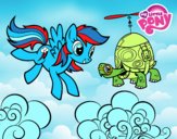 Rainbow Dash y la tortuga tanque