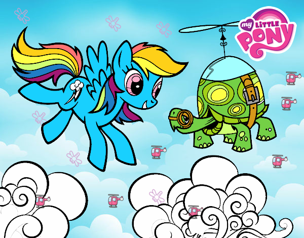 Rainbow Dash y la tortuga tanque