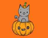 Un gatito de Halloween