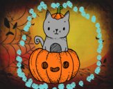 Un gatito de Halloween