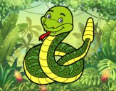 Una serpiente de cascabel