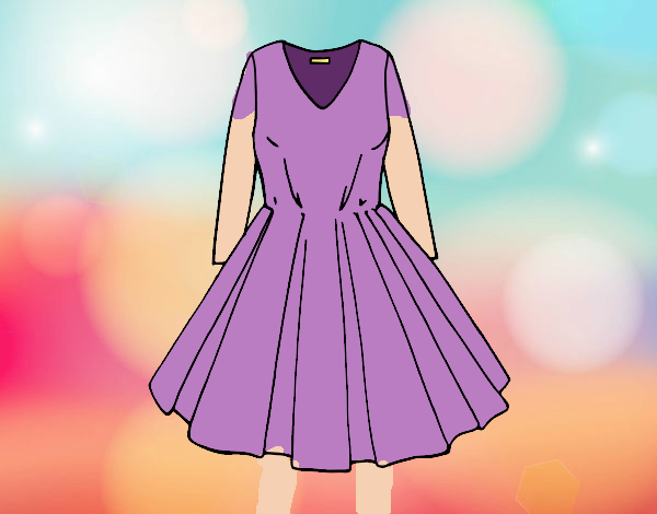 Vestido Violeta Pastel Y Re CUTE