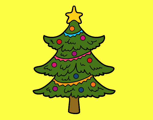 Árbol de navidad decorado