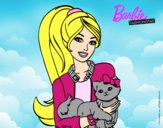 Barbie con su linda gatita