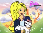 Barbie con su linda gatita