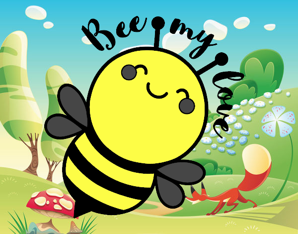 que linda abeja
