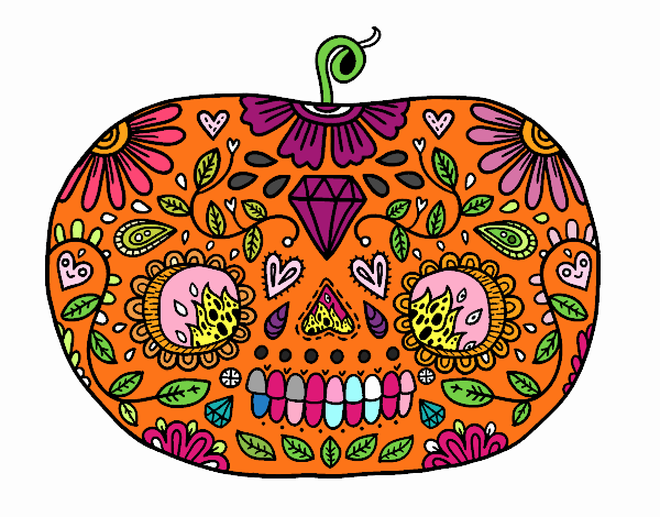 Calabaza del día de los muertos 