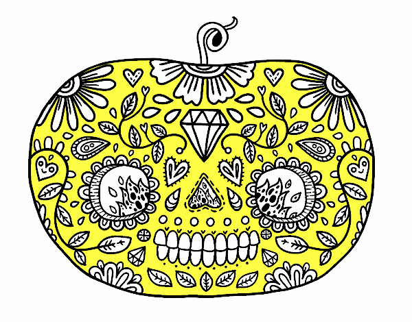 Calabaza del día de los muertos 