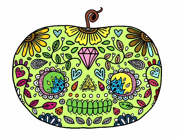 Calabaza del día de los muertos 