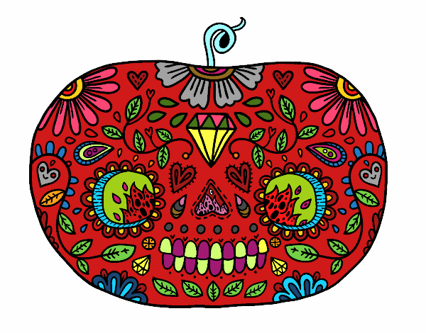 Calabaza del día de los muertos 