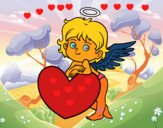 Cupido y un corazón