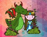 Dragón y princesa