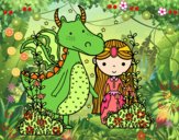 Dragón y princesa