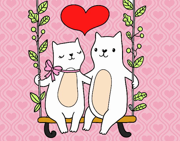 Gatitos enamorados