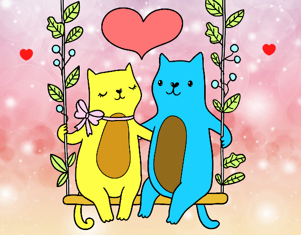 Gatitos enamorados