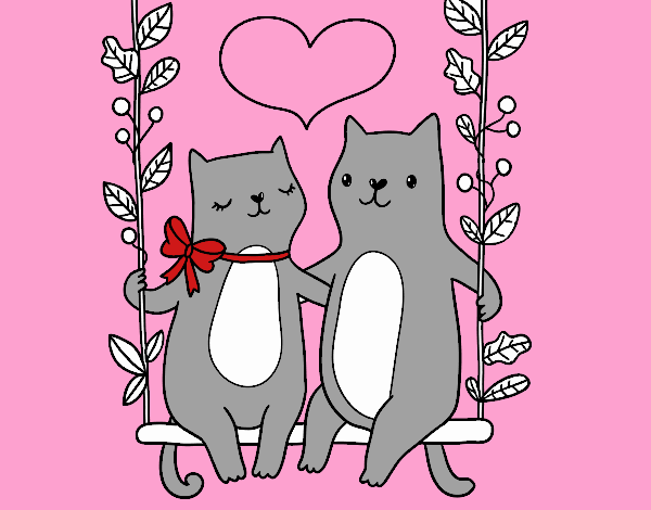 Gatitos enamorados