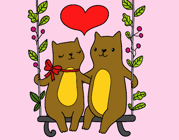 Gatitos enamorados