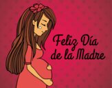 Mamá embarazada en el día de la madre