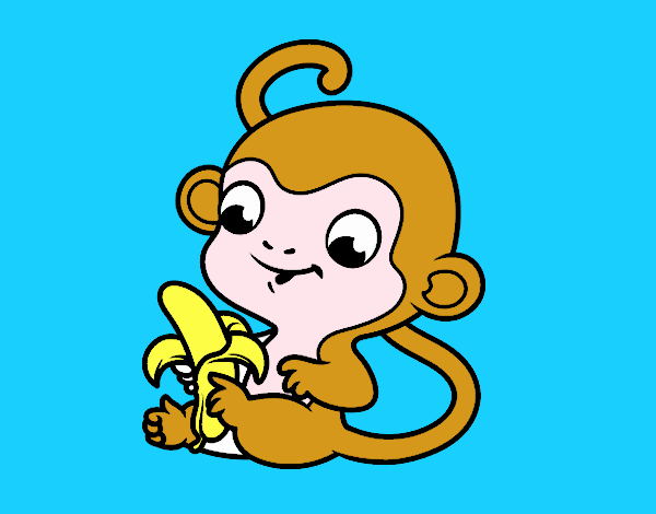 Monito con plátano