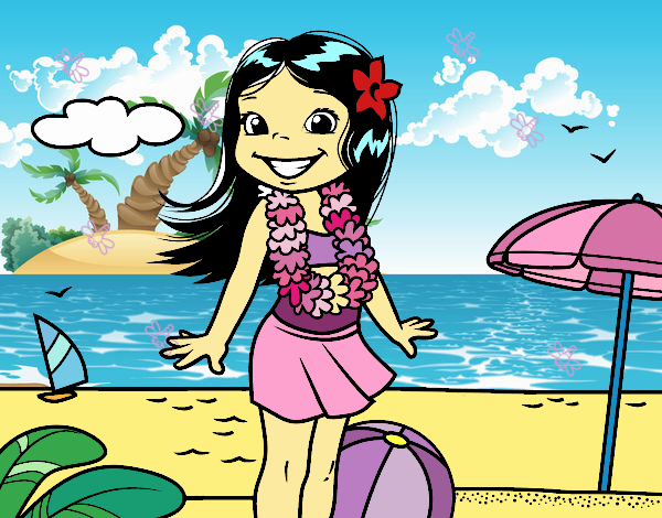 Niña en la playa