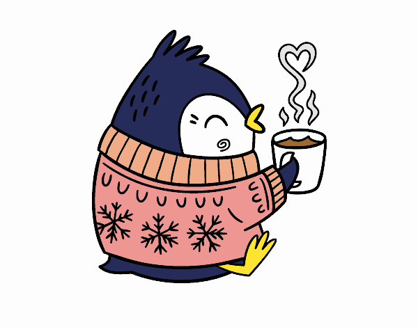 Pajarito tomando un té