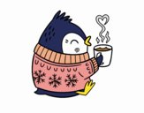 Pajarito tomando un té