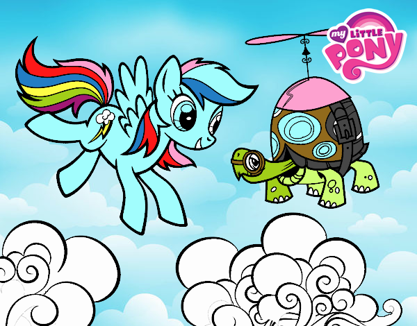 Rainbow Dash y la tortuga tanque