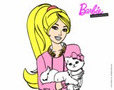 Barbie con su linda gatita