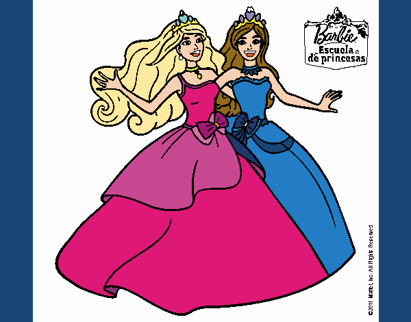 Barbie y su amiga súper felices