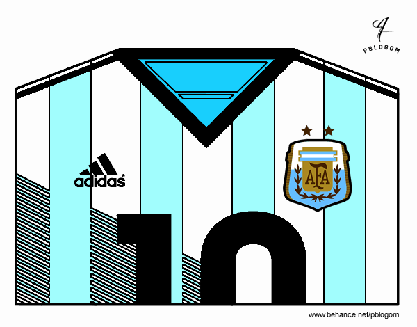 Camiseta del mundial de fútbol 2014 de Argentina