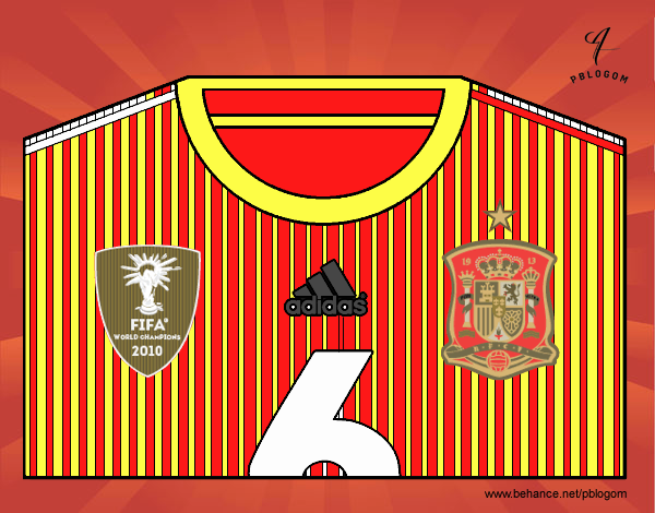 Camiseta del mundial de fútbol 2014 de España