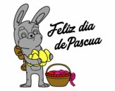 Conejo con muchos huevos de Pascua