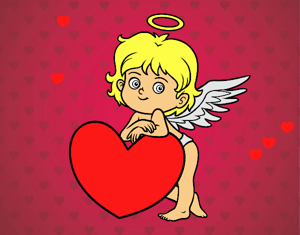 Cupido y un corazón