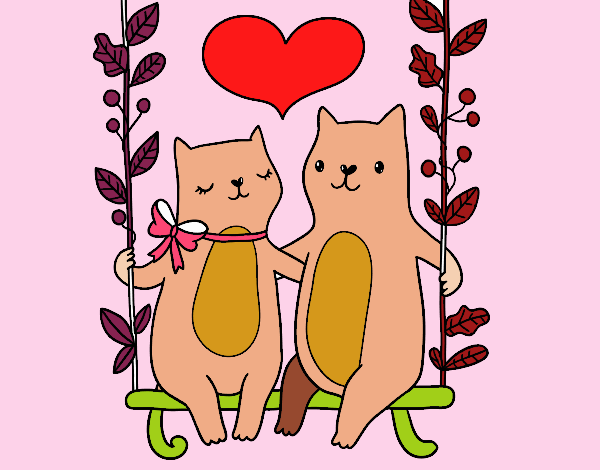 Gatitos enamorados