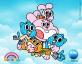 Gumball y amigos contentos