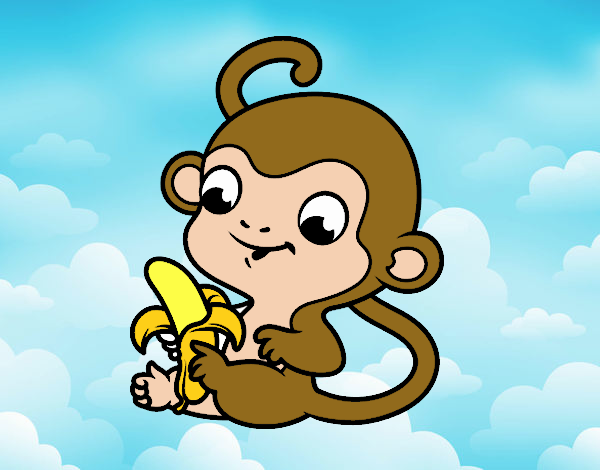 Monito con plátano