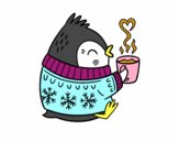 Pajarito tomando un té