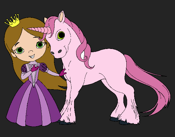 Princesa y unicornio