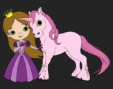 Princesa y unicornio