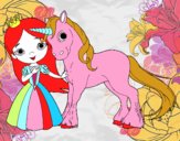 Princesa y unicornio