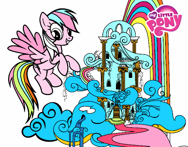 Rainbow Dash en su palacio