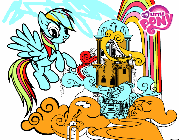 Rainbow Dash en su palacio