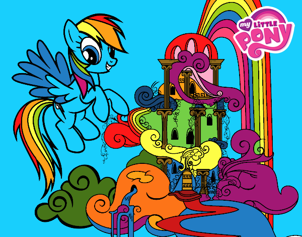 Rainbow Dash en su palacio