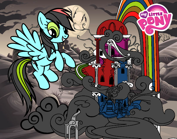 Rainbow Dash en su palacio