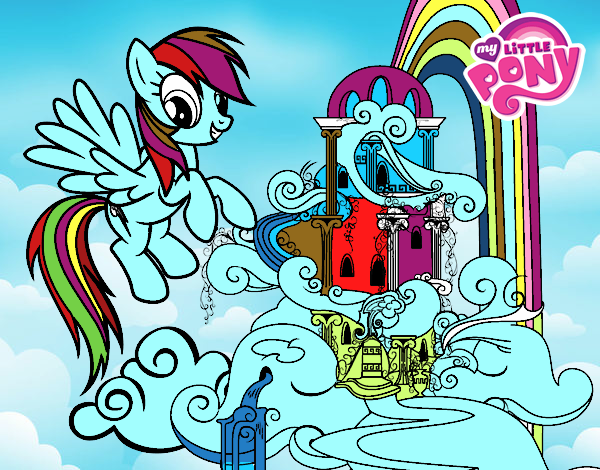 Rainbow Dash en su palacio