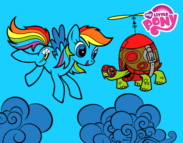 Rainbow Dash y la tortuga tanque